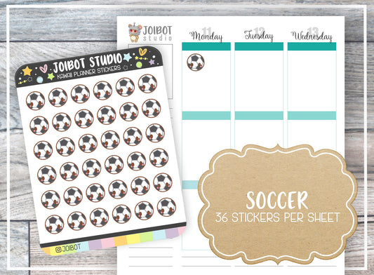 SOCCER - Kawaii Planner Stickers - Sports Stickers - Journal Stickers - Cute Stickers - Decorative Stickers - K0033