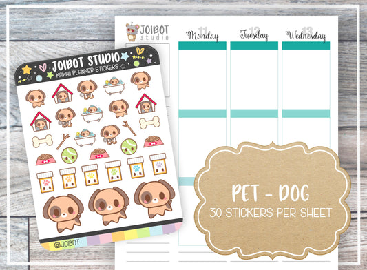 PET DOG - Kawaii Planner Stickers - Veterinarian Stickers - Journal Stickers - Cute Stickers - Decorative Stickers - K0071