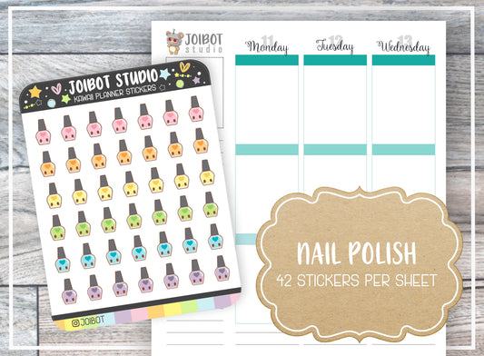 NAIL POLISH - Kawaii Planner Stickers - Manicure Stickers - Journal Stickers - Cute Stickers - Decorative Stickers - K0087