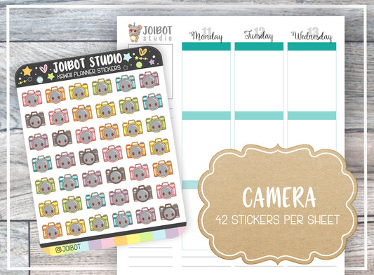 CAMERA - Kawaii Planner Stickers - Photography Stickers - Journal Stickers - Cute Stickers - Decorative Stickers - K0120
