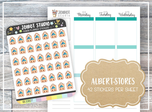 ALBERT-STORES - Kawaii Planner Stickers - Grocery Stickers - Journal Stickers - Cute Stickers - Decorative Stickers - K0128