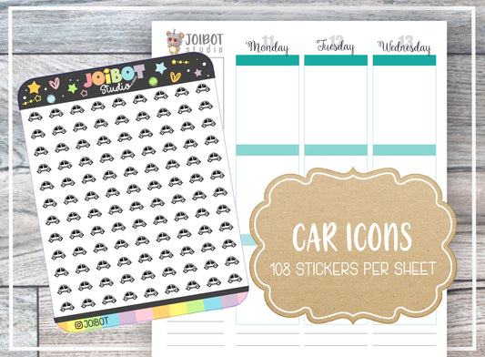 CAR ICONS - Kawaii Planner Stickers - Drink Icons - Journal Stickers - Cute Stickers - Decorative Stickers - Calendar Stickers - IC007